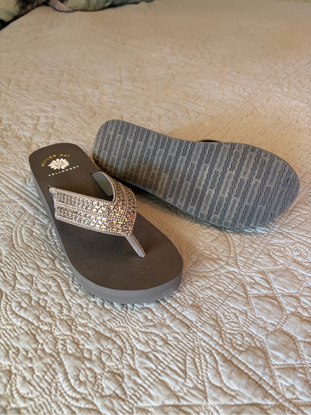 Yellow Box Flip Flops - Picture 2 of 3